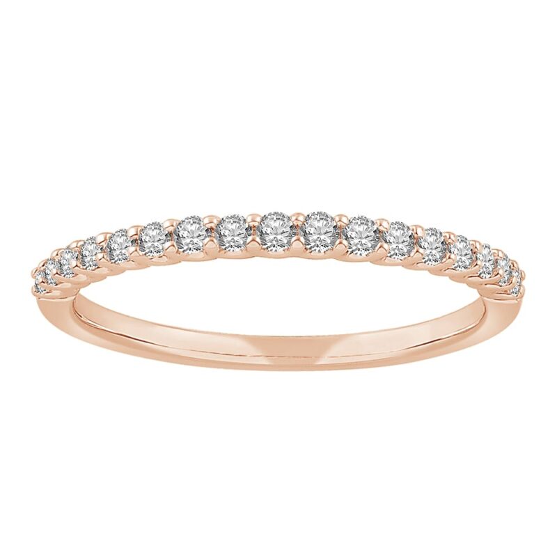 0.1 Ct. T.w. Diamond Prong Anniversary Band - Ovani® In 18Kt Rose Gold