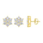 1.5 Ct. T.w. Diamond Stud Earrings - Ovani® In 22Kt Yellow Gold