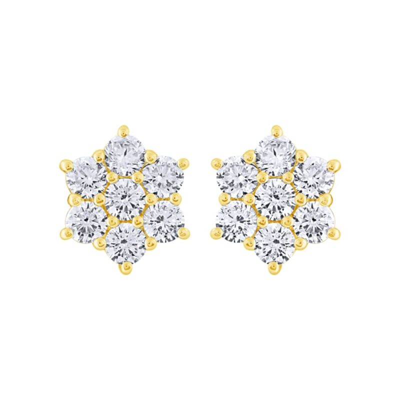 1.5 Ct. T.w. Diamond Stud Earrings - Ovani® In 22Kt Yellow Gold