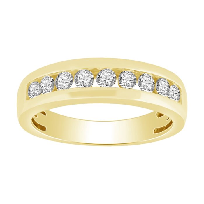 0.25 Ct. T.w. Diamond Men's Round Channel Band - Ovani® In 22Kt Yellow Gold
