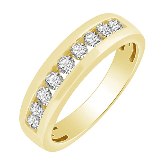 0.25 Ct. T.w. Diamond Men's Round Channel Band - Ovani® In 22Kt Yellow Gold