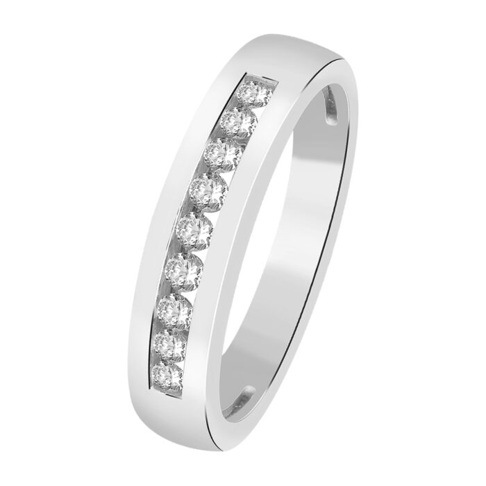 0.5 Ct. T.w. Diamond Men's Round Channel Band - Ovani® In 22Kt Gold