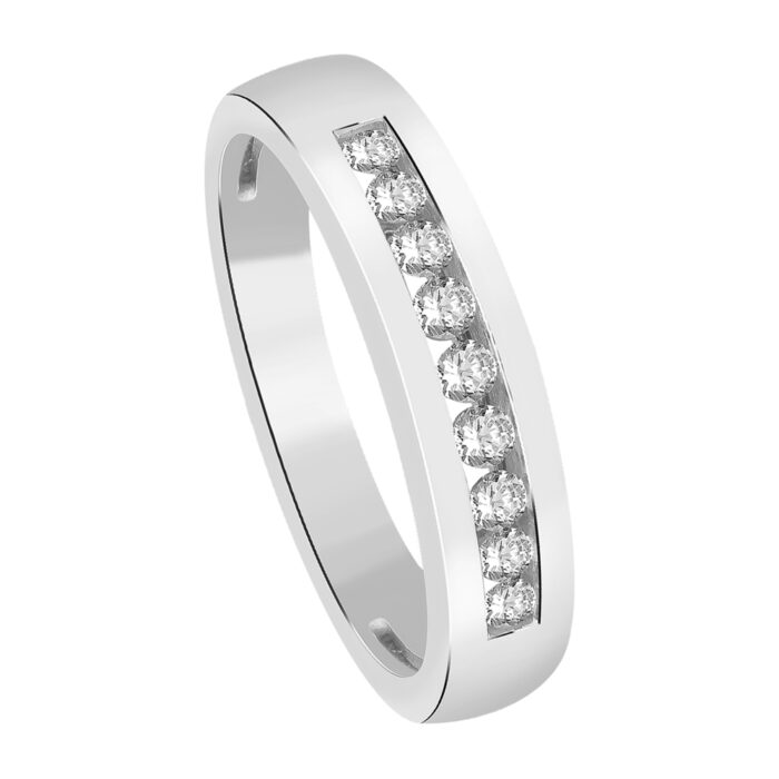0.5 Ct. T.w. Diamond Men's Round Channel Band - Ovani® In 22Kt Gold