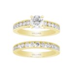 1 Ct. T.w. Diamond With Cubic Zirconia Center Semi-mount - Ovani® In 22Kt Yellow Gold