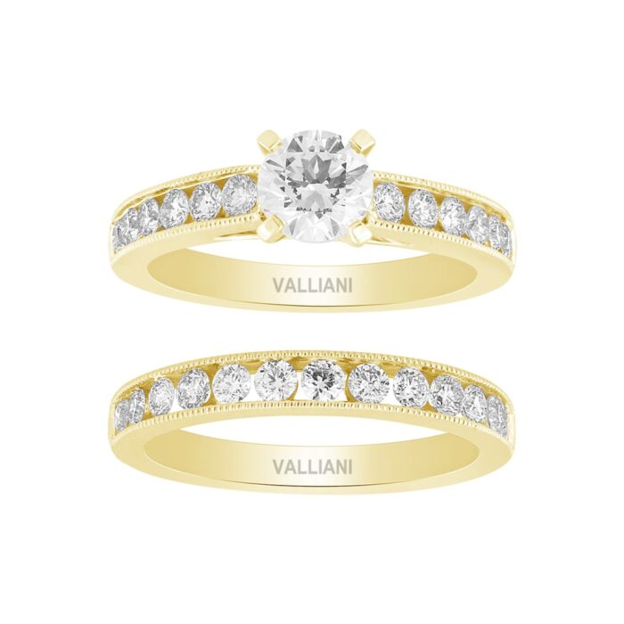 1 Ct. T.w. Diamond With Cubic Zirconia Center Semi-mount - Ovani® In 22Kt Yellow Gold