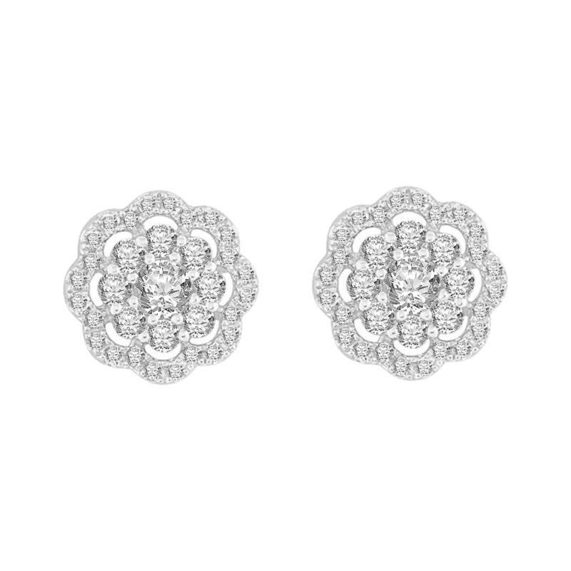 0.78 Ct. T.w. Diamond Earrings - Ovani® In 18Kt Gold