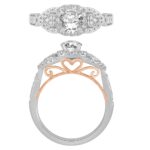 0.5 Ct. Center & 1.00 Ct. T.w. Diamond Engagement Ring - Ovani® In 18Kt Gold