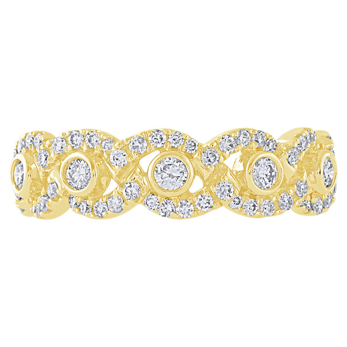 0.5 Ct. T.w. Diamond Infinity Band - Ovani® In 22Kt Yellow Gold