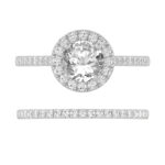 0.5 Ct. T.w. Cubic Zirconia Center Semi-mount With CZ Center - Ovani® In 18Kt Gold