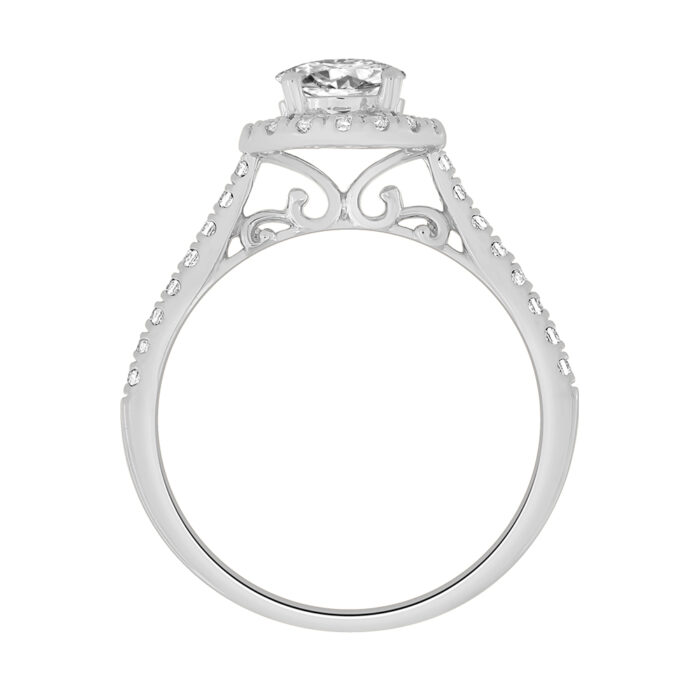 0.5 Ct. T.w. Cubic Zirconia Center Semi-mount With CZ Center - Ovani® In 18Kt Gold