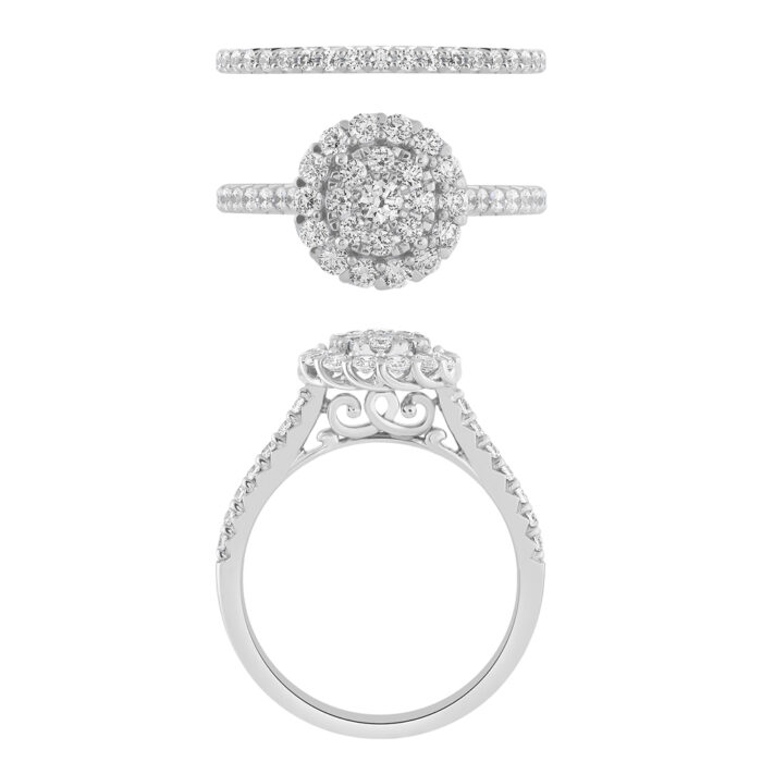 1 Ct. T.w. Diamond Bridal Set - Ovani® In 18Kt Gold