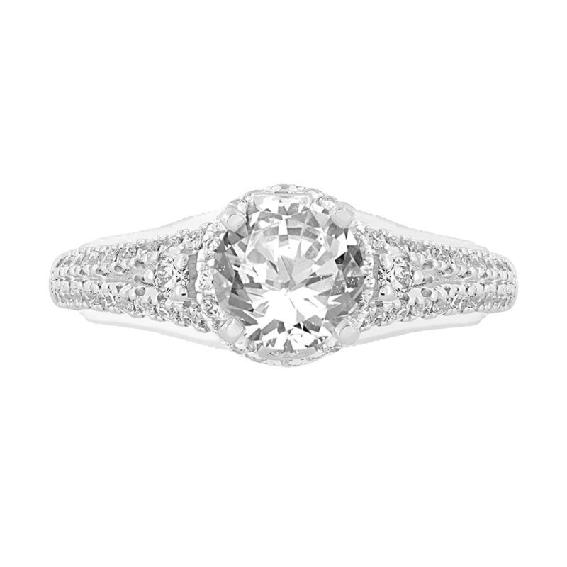 0.5 Ct. T.w.Cubic Zirconia Semi-mount - Ovani® In 18Kt Gold