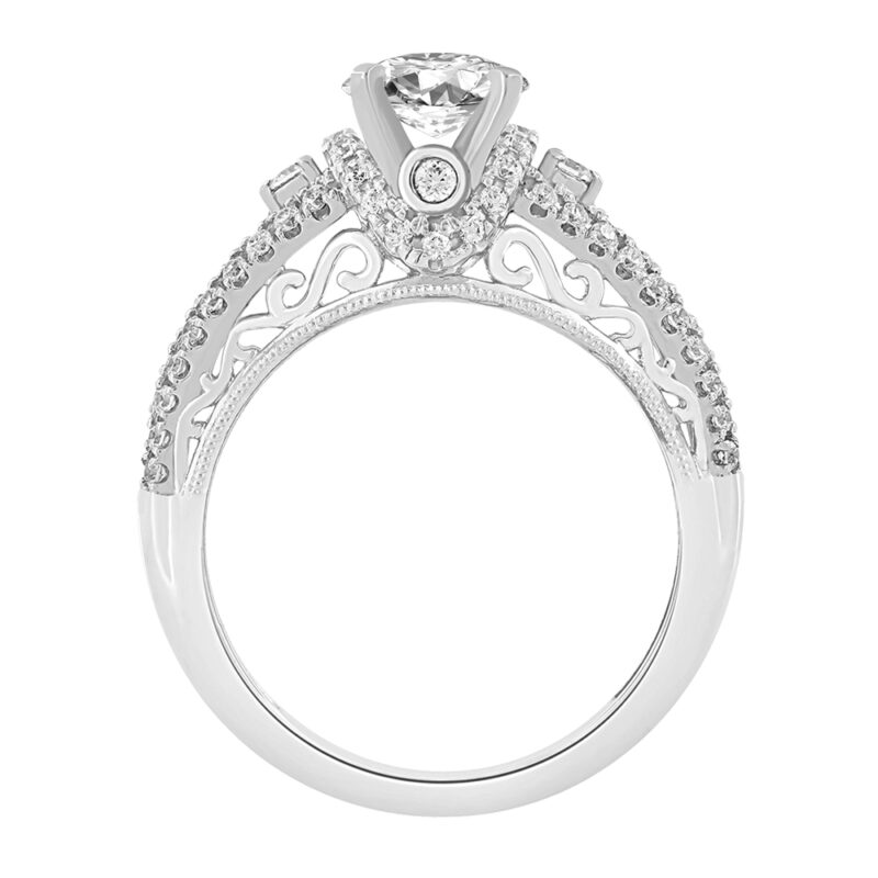 0.5 Ct. T.w.Cubic Zirconia Semi-mount - Ovani® In 18Kt Gold