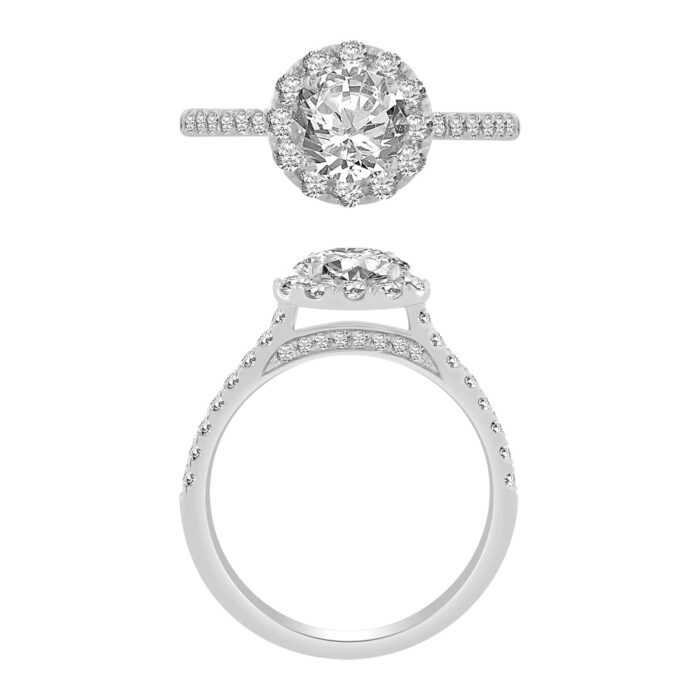 1 Ct. Center & 1.16 Ct. T.w. Diamond Bridal Ring - Ovani® In 18Kt Gold