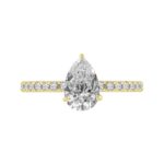 0.75 Ct. Center & 1.25 Ct. T.w. Diamond Bridal Ring - Ovani® In 18Kt Yellow Gold