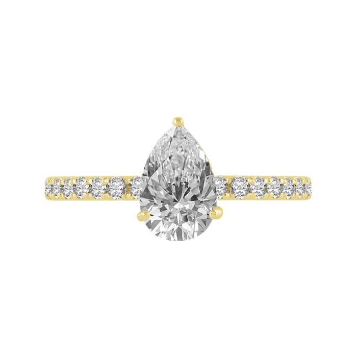 0.75 Ct. Center & 1.25 Ct. T.w. Diamond Bridal Ring - Ovani® In 18Kt Yellow Gold
