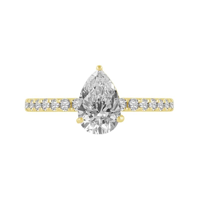0.75 Ct. Center & 1.25 Ct. T.w. Diamond Bridal Ring - Ovani® In 18Kt Yellow Gold