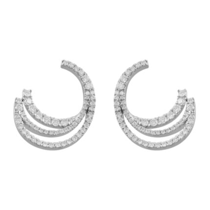 1.5 Ct. T.w. Statement Diamond Fancy Hoops - Ovani® In 18Kt Gold