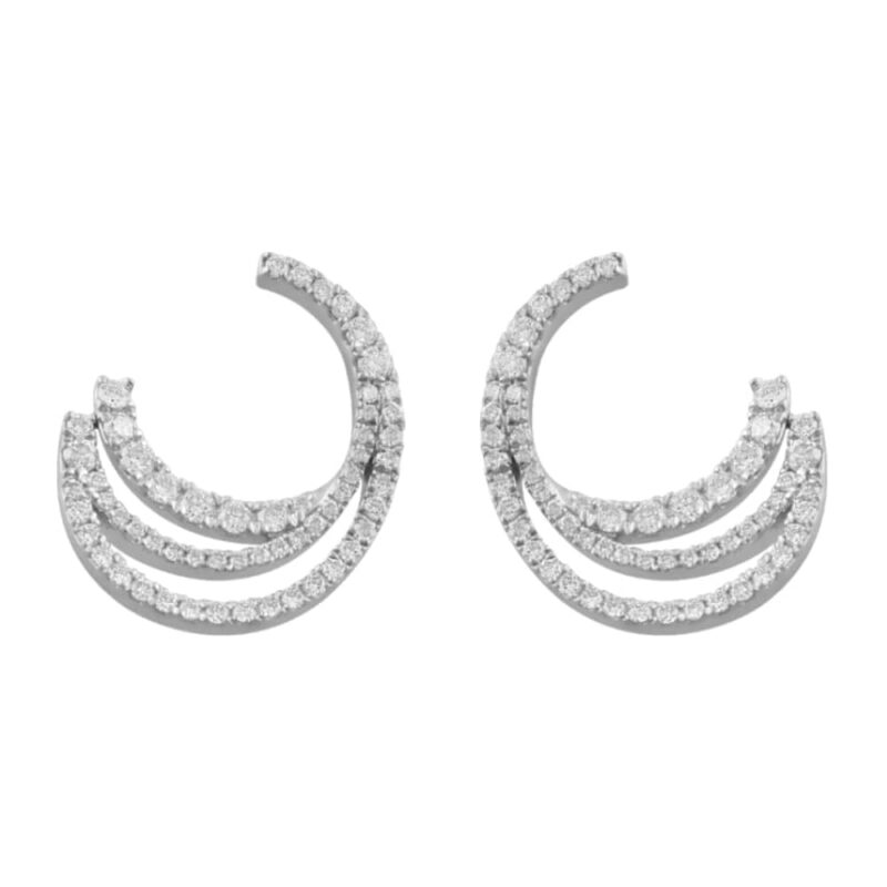 1.5 Ct. T.w. Statement Diamond Fancy Hoops - Ovani® In 18Kt Gold