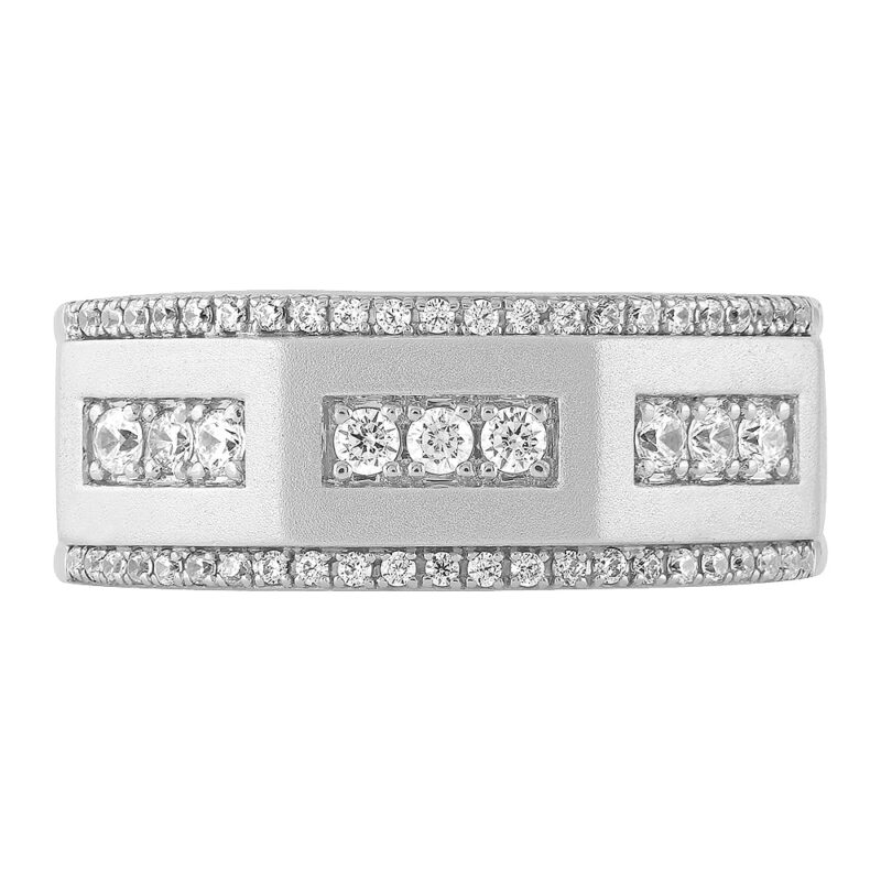 1/2 Ct. T.w. Diamond Channel Men Wedding Band - Ovani® In 18Kt White Gold