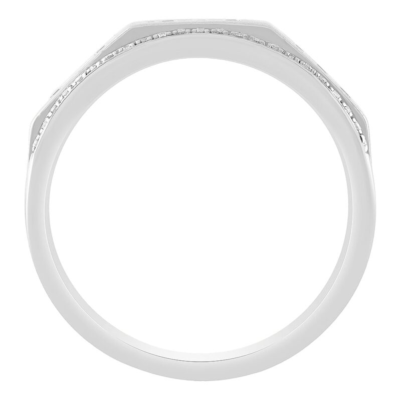 1/2 Ct. T.w. Diamond Channel Men Wedding Band - Ovani® In 18Kt White Gold