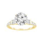 1/2 Ct. T.w. Cubic Zirconia Center Round Semi-mount - Ovani® In 18kt Yellow Gold