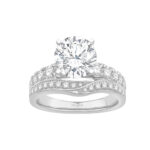 1 Ct. T.w. Cubic Zirconia Center Round Semi-mount - Ovani® In 18Kt White Gold