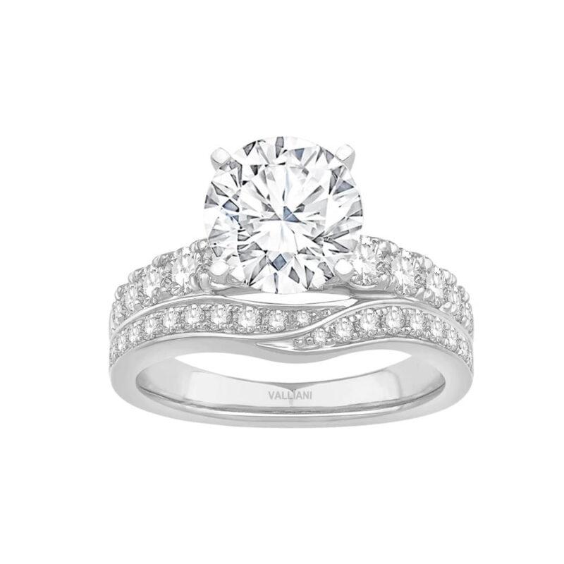 1 Ct. T.w. Cubic Zirconia Center Round Semi-mount - Ovani® In 18Kt White Gold