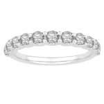 1 Ct. T.w. Diamond Round 11-stone Prong Set Wedding Band - Ovani In 18Kt White Gold