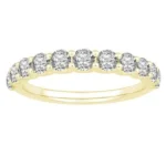1 Ct. T.w. Diamond Round 11-stone Prong Set Wedding Band - Ovani In 18Kt Yellow Gold