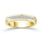 1/2 Ct. T.w. Diamond Princess Cut Channel Wedding Band - Ovani In 18Kt Yellow Gold