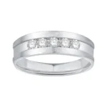Ovani Collection's Simple 5-Stone Men's Band in 18KT Gold (0.50 CT. T.W.)