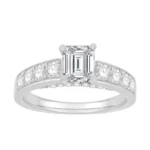 3/4 Ct. T.w. Cubic Zirconia Center Semi-mount Ring - Ovani In 18Kt White Gold