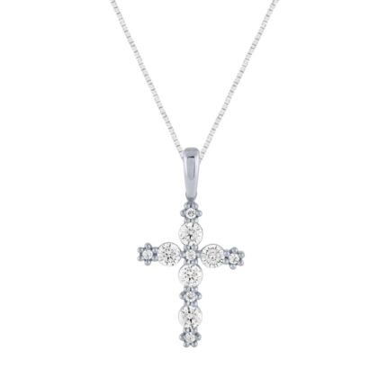 Bella By Ovani® Round Diamonds Cross Pendant 0.5 Ct. T.w.