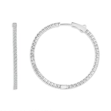 Bella By Ovani® Lab-grown Diamonds Double Vision Hoops 2 Ct. T.w.