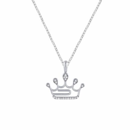 Bella By Ovani® Lab-grown Diamonds Crown Outline Pendant 0.08 Ct. T.w.