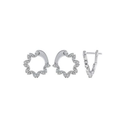 Bella By Ovani® Lab-grown Diamonds Marquise-inspired Floral Crossover Earrings 0.50 Ct. T.w.