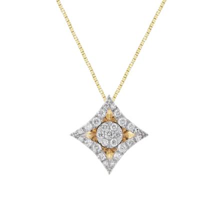 Bella By Ovani® Lab-grown Diamonds Kite Rbc Illusion Pendant 0.25 Ct. T.w.