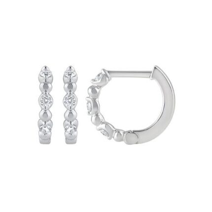 Bella By Ovani® Marquise Illusion Huggie Hoops - 0.16 Ct. T.w.