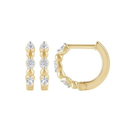 Bella By Ovani® Marquise Illusion Huggie Hoops - 0.16 Ct. T.w.