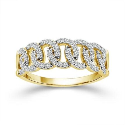 Bella By Ovani® Lab-grown Diamonds Chain Link / Curb Chain Ring 0.35 Ct. T.w.