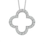 Bella By Ovani Lab-grown Diamonds Clover Pendant 0.30 Ct. T.w. In 14k White Gold